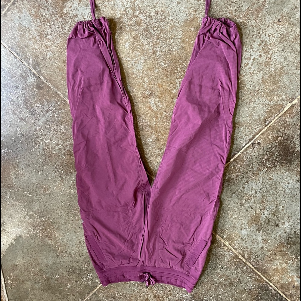 Lulu joggers. Size 12, like a parachute pant material. The tag is not on them